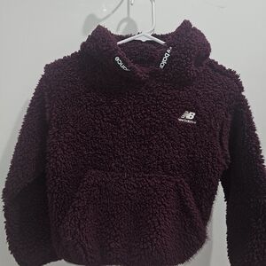 New Balance Kids Plush Sherpa Hoodie in Plum